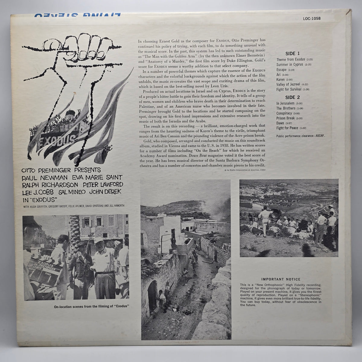 Ernest Gold - Exodus - An Original Soundtrack Recording (LP) (Très bon état (TB+))