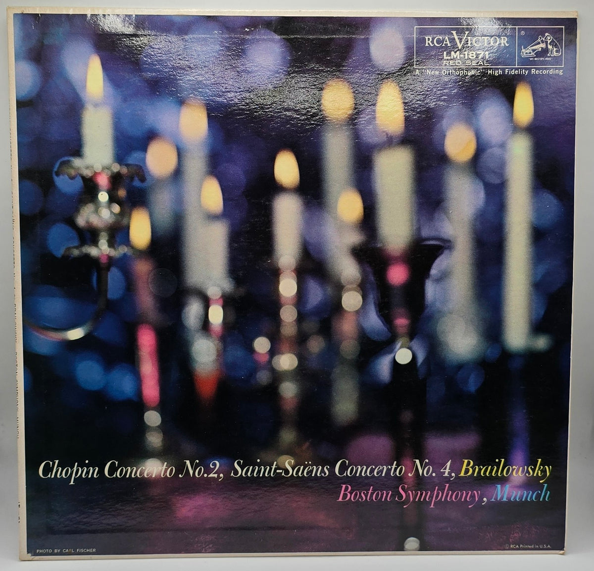 Chopin* / Saint-Saëns* - Brailowsky*, Boston Symphony*, Munch* - Concerto No. 2 In F Minor / Concerto No. 4 In C Minor (LP) (Very Good Plus (VG+))